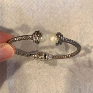 Brighton bangle bracelet with pearls